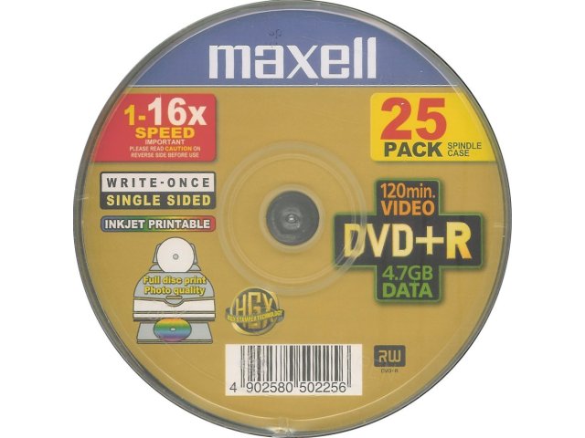 25x DVD+R Rohlinge 4.7 GB (120min) bedruckbar