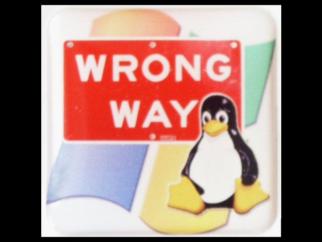 PC-Sticker Wrong Way
